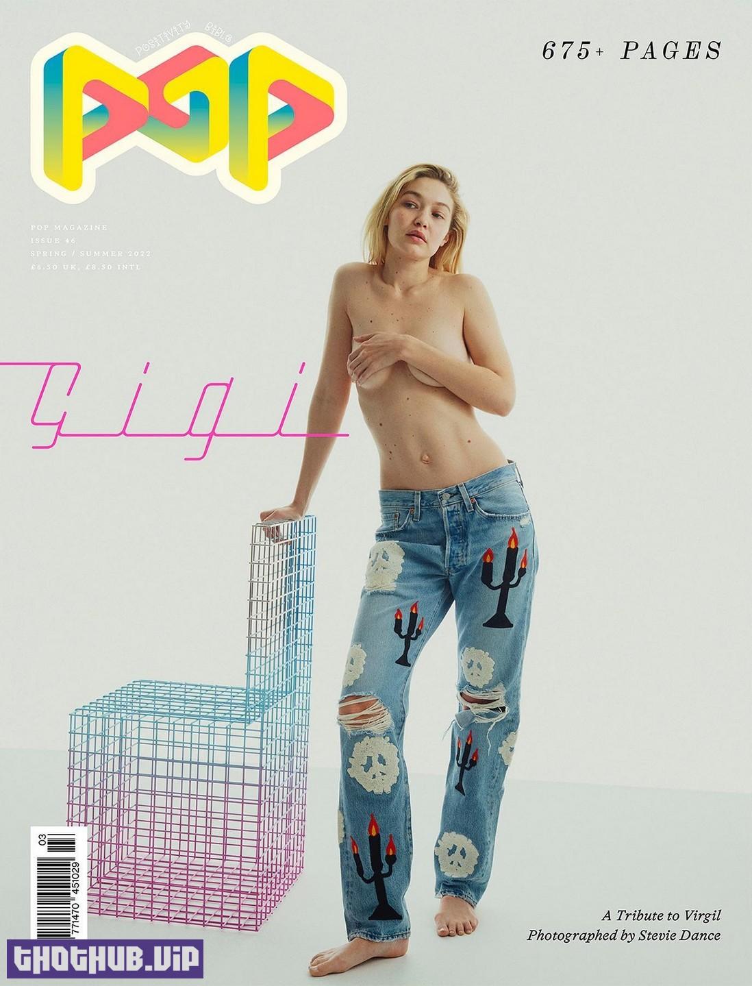 Gigi Hadid Topless For POP Magazine