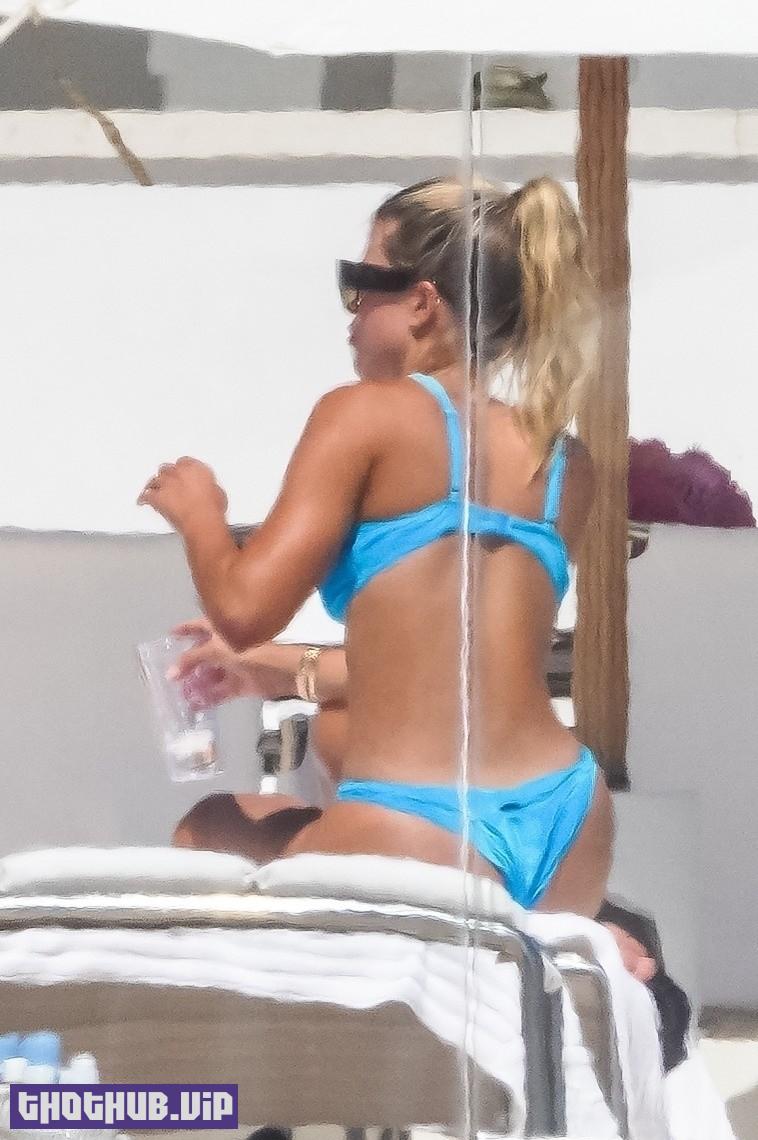 Sofia Richie In Malibu Wearing Sexy Blue Bikini 