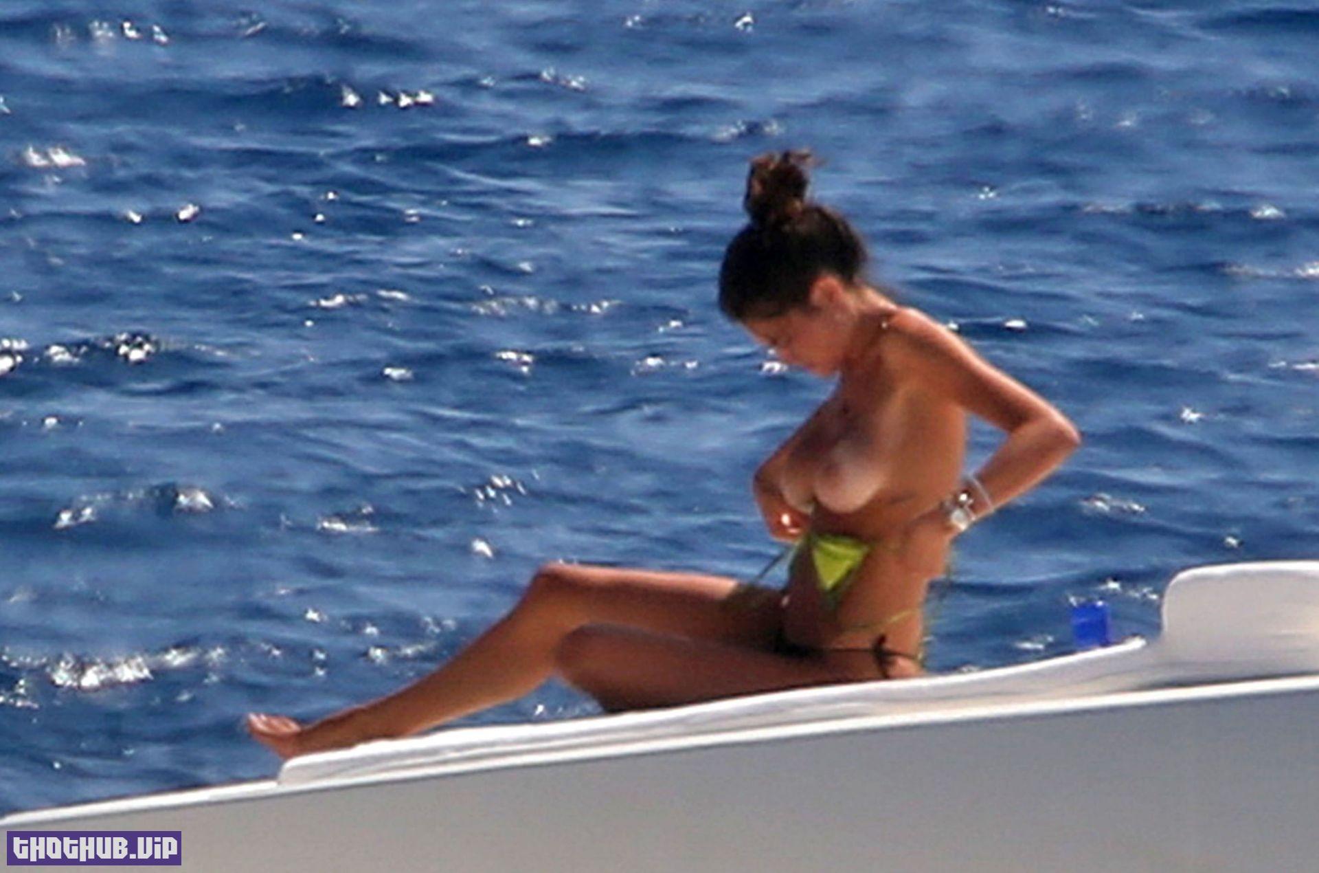 Francesca Sofia Novello Toples on Yacht