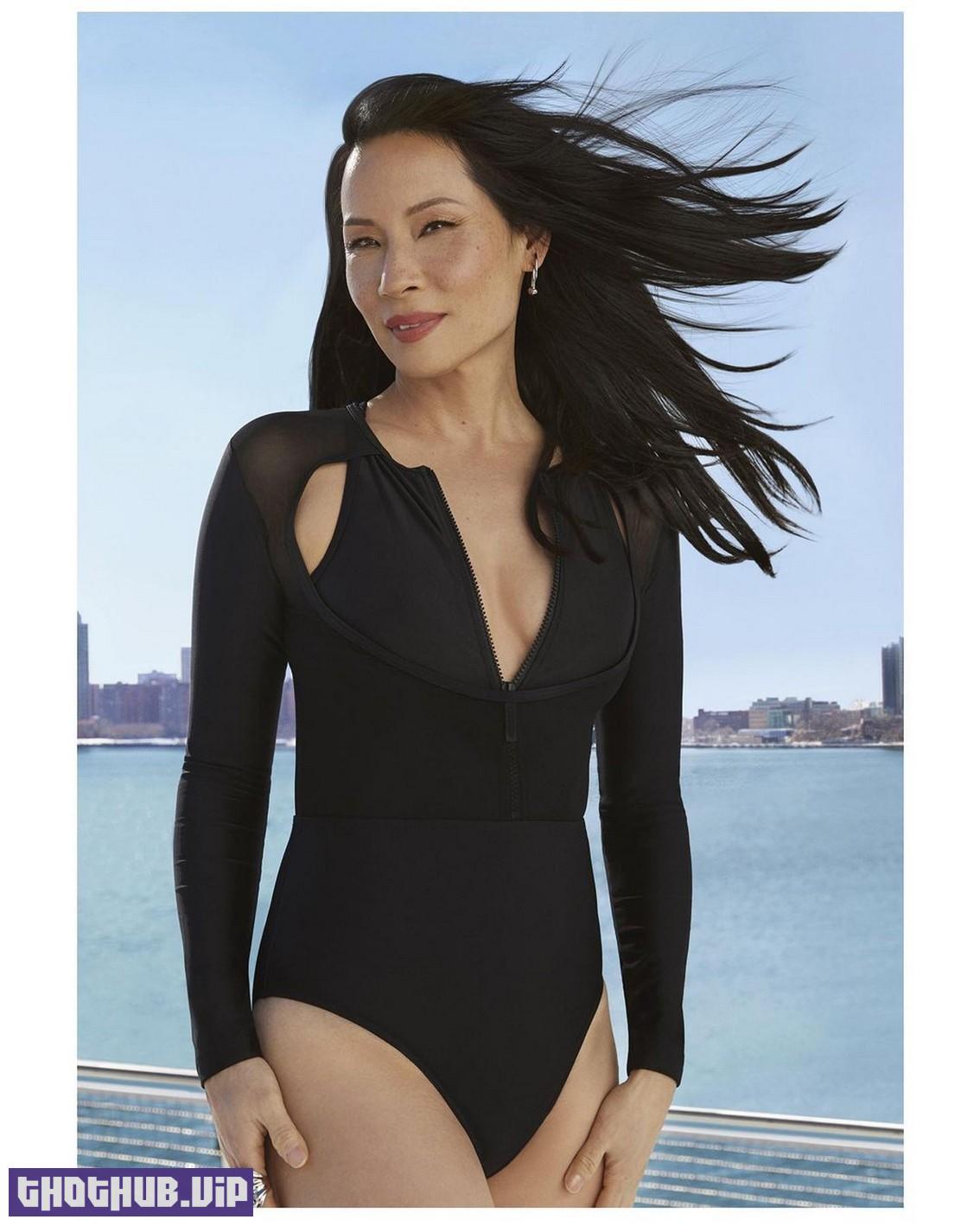 Lucy Liu Tits In A Swimsuit
