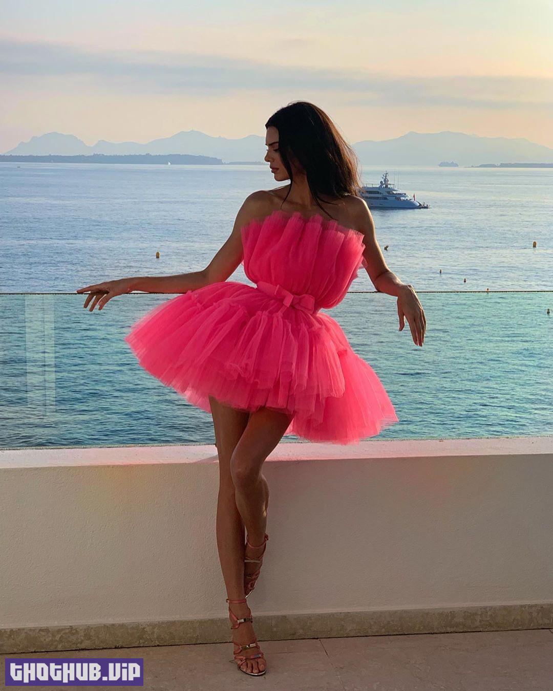 Kendall Jenner in Sexy Pink Dress