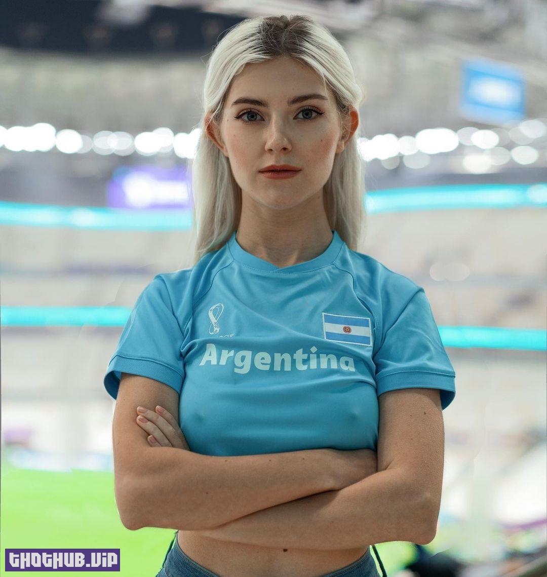 Eva Elfie Is A Hot Fan Of The Argentina Team 8 Photos Top Nude Leaks