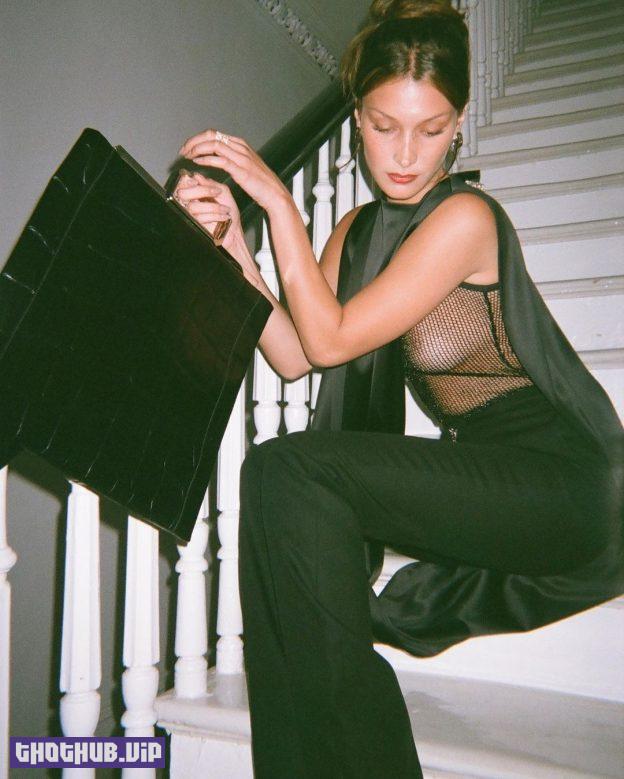 Bella Hadid Showed Off Her Naked Tits In A Givenchy Mesh Outfit