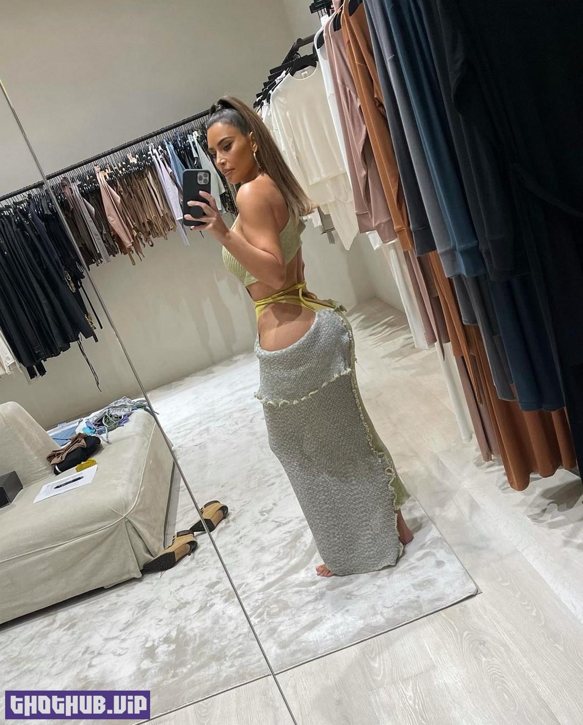 Kim Kardashian In A Dress With Open Hips
