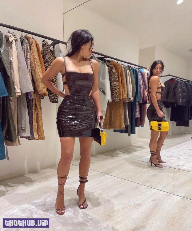Kim Kardashian in Latex Dress