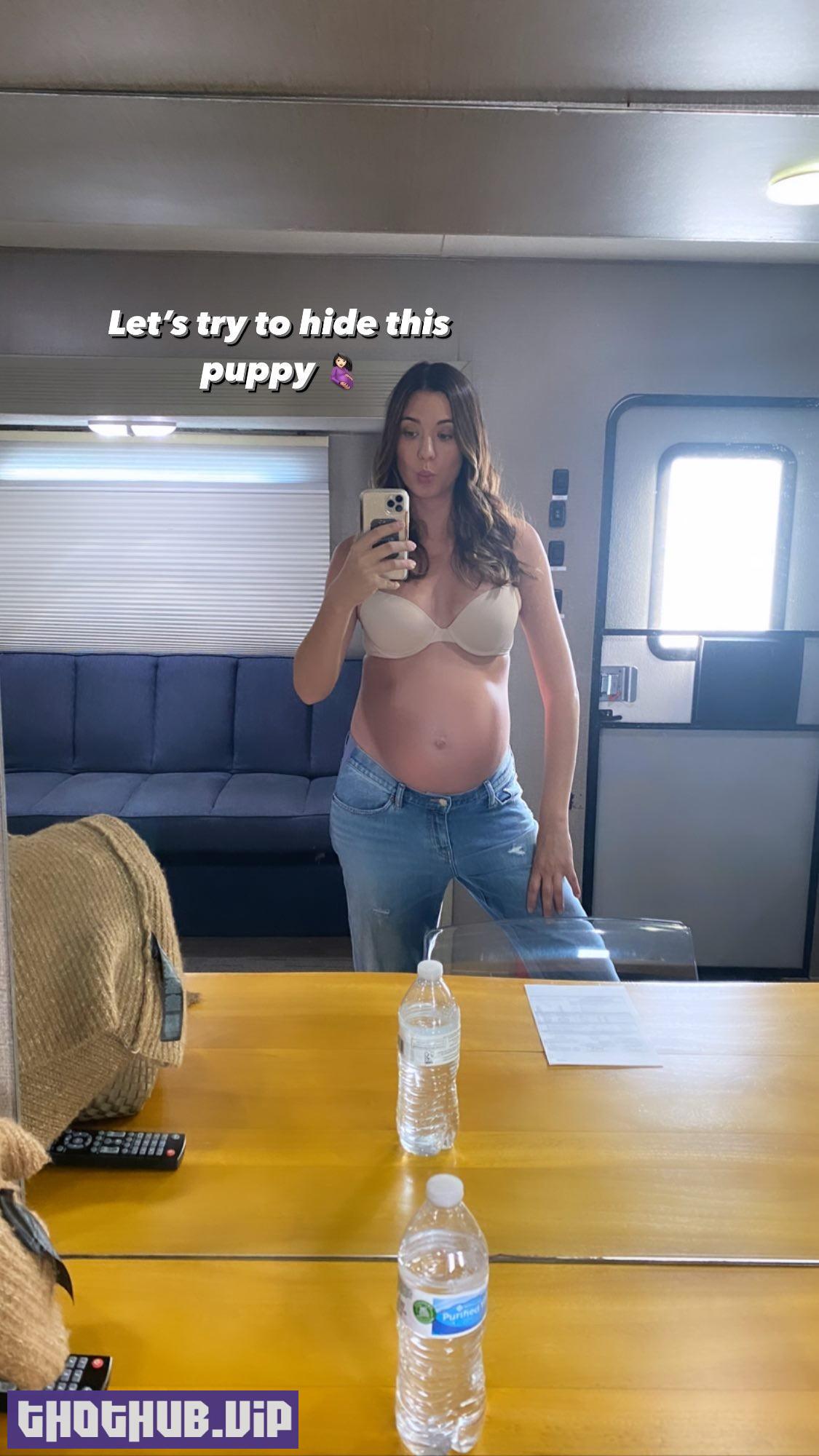 Odette Annable Yustman Lingerie Selfie While Pregnant