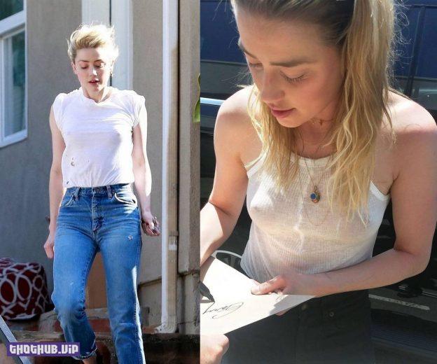 Amber Heard Braless and Topless Collection